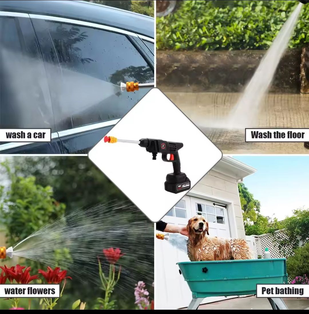 High Pressure Car Washer Spray Water Gun 10000mAh Battery Foam Generator Car Washing Machine for Home